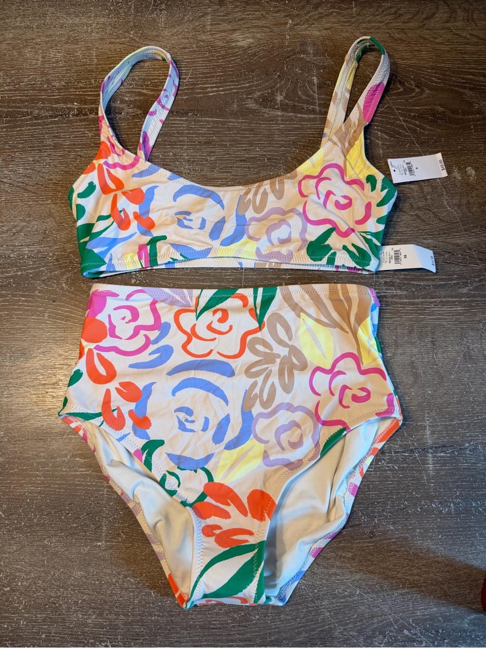 🆕GAP Floral High-Waist Bikini Set - Multicolor